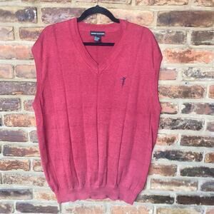 Fairway Outfitters Red Knit Sleeveless Sweater Vest Men's Size Large